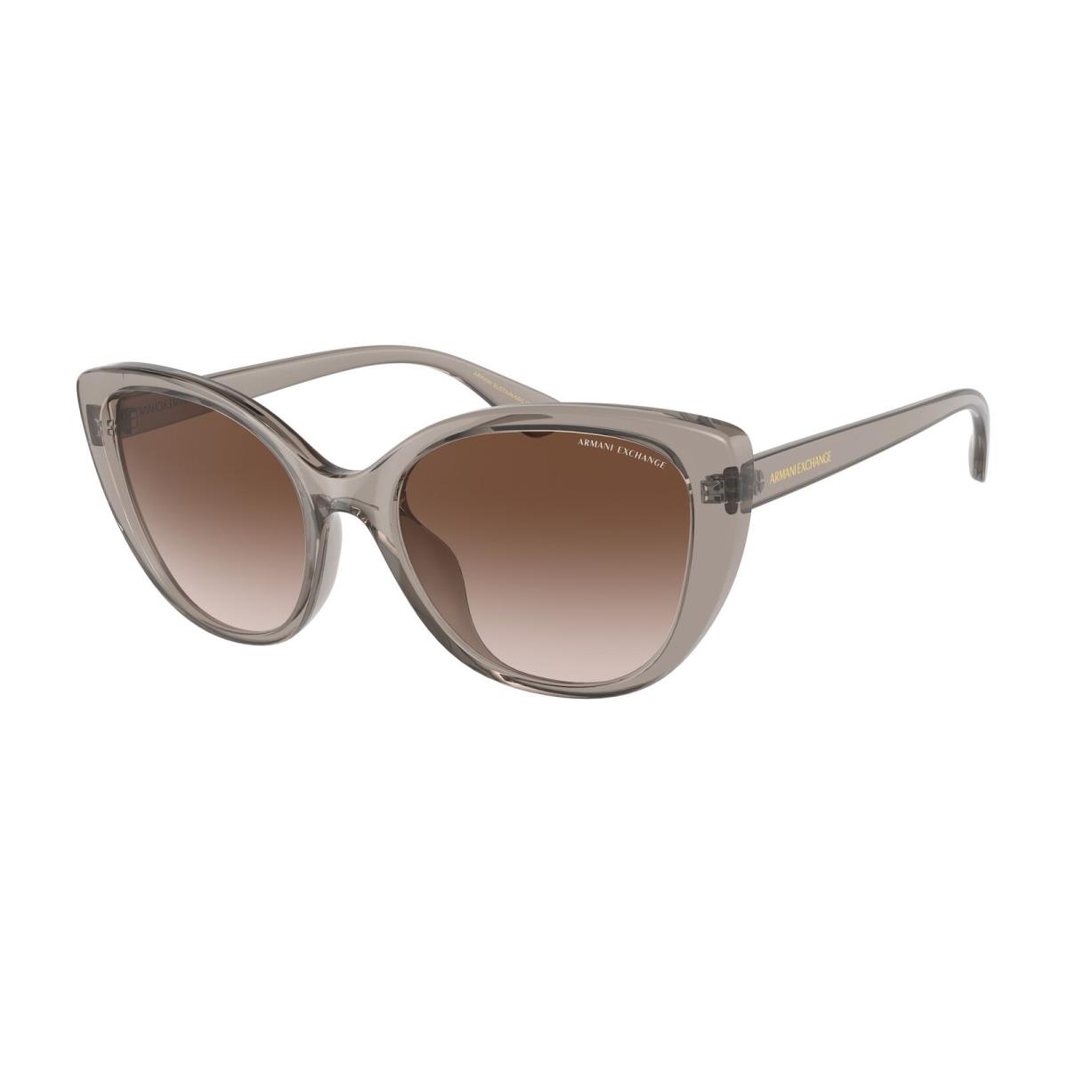 Armani Exchange AX4111SU 824013 Transparent Tundra Brown 54mm Women`s Sunglasses