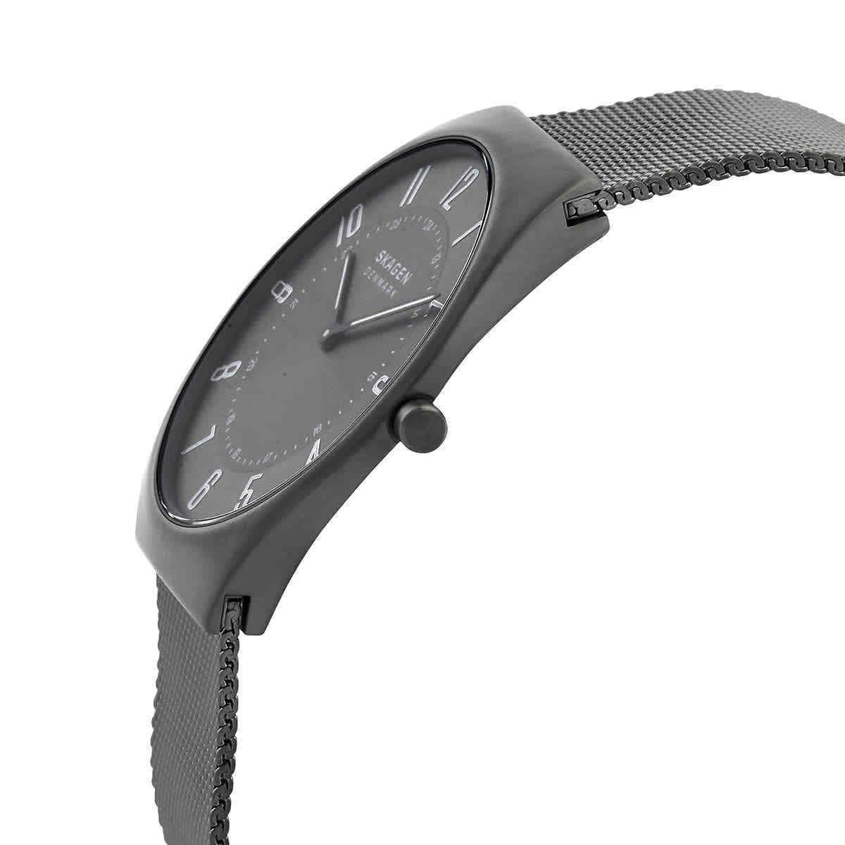 Skagen Grenen Ultra Slim Quartz Charcoal Dial Unisex Watch SKW6824