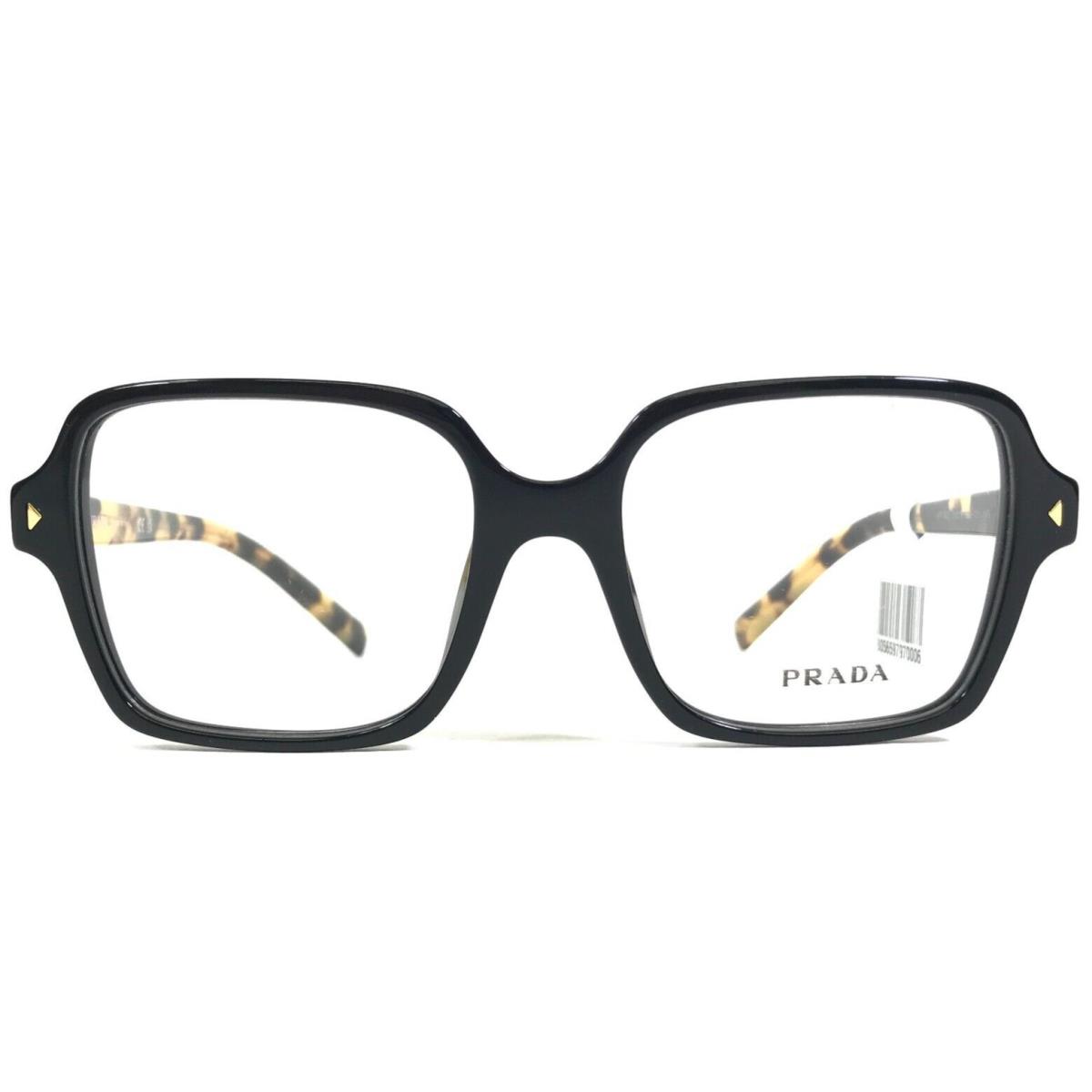 Prada Eyeglasses Frames Vpr A02 389-1O1 Black Tortoise Square Full Rim 51-17-145