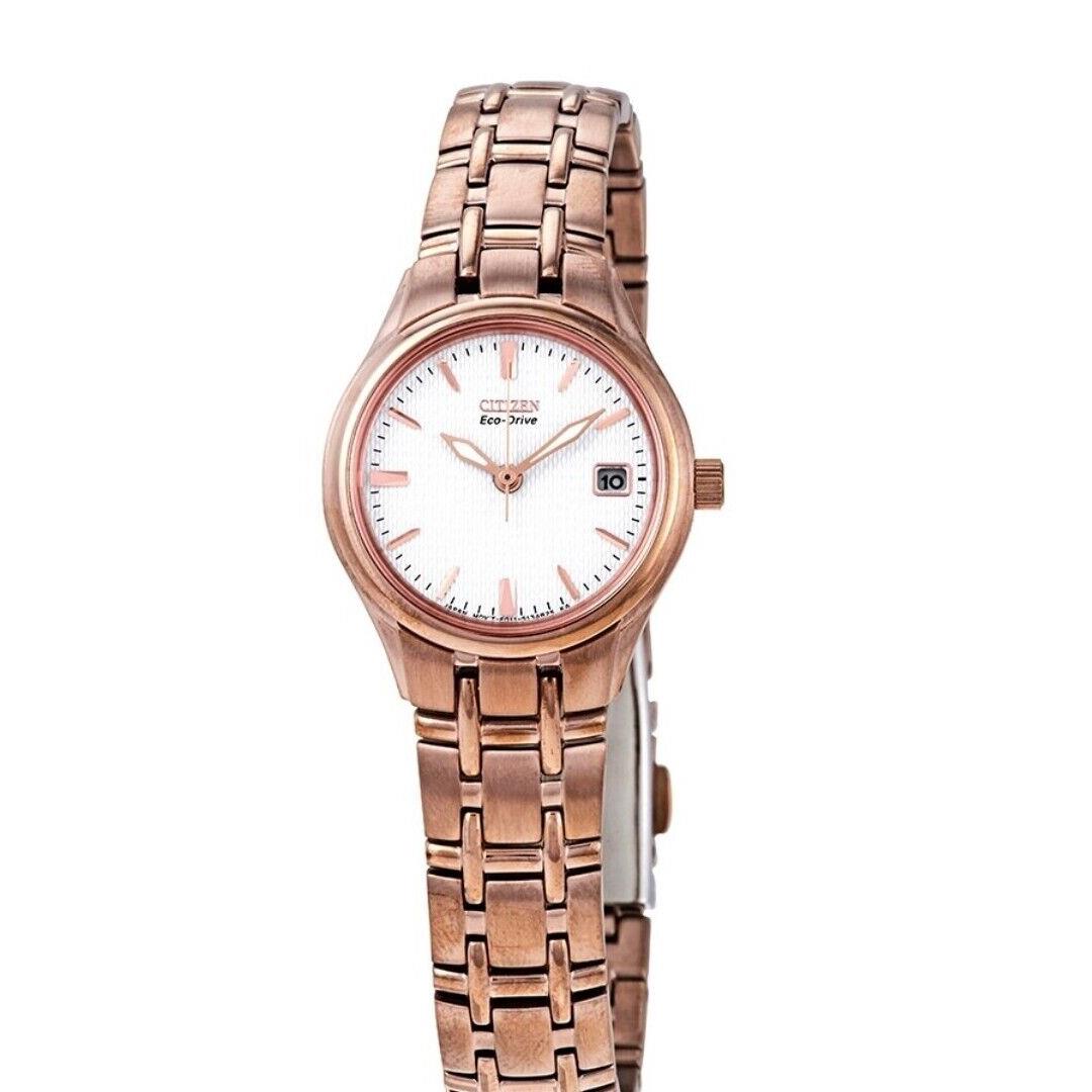 Citizen Women`s Eco-drive Rose Gold Bracelet Watch EW1263-52A