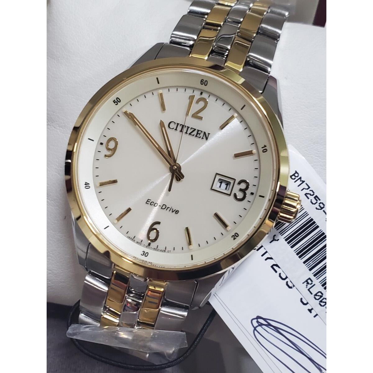 Citizen Eco-drive Men`s Two-tone Calendar 41MM Watch BM7259-51P