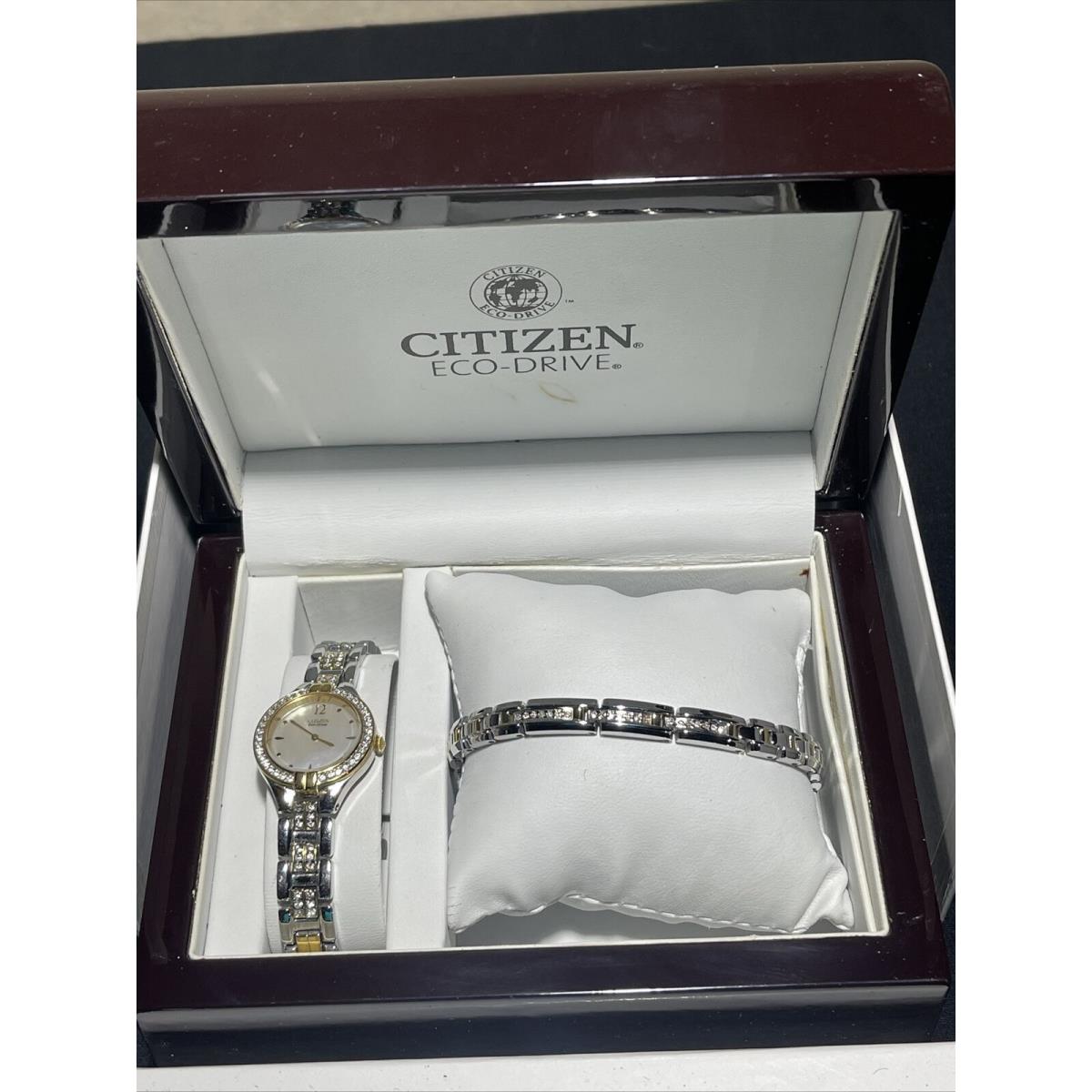 Women`s Citizen Eco-drive Two Toned Watch with Mother of Pearl Dial + Bracelet