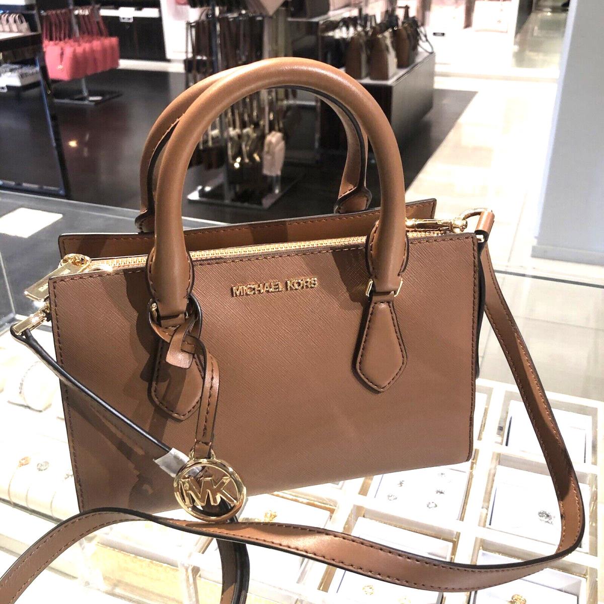 Michael Kors Small Fashion Satchel Bag Handbag Purse Messenger Crossbody Brown