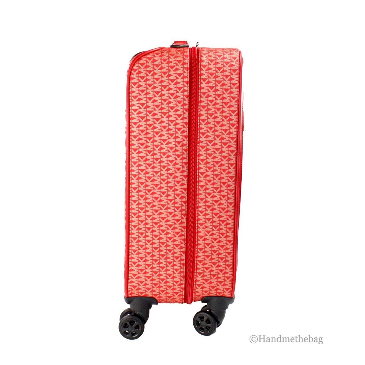 Michael Kors Travel Small Red Signature Trolley Rolling Suitcase Carry On Bag