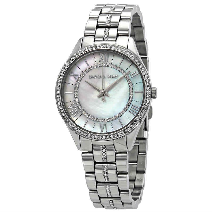 Michael Kors Lauryn Crystal Mop Dial Ladies Watch MK3900