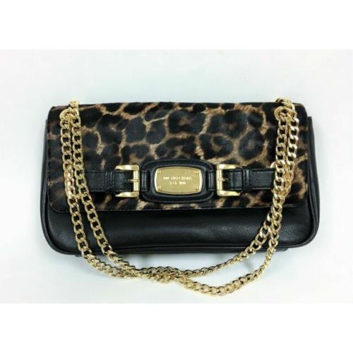 Michael Kors Hamilton Cheetah Print Calf Hair and Leather Clutch