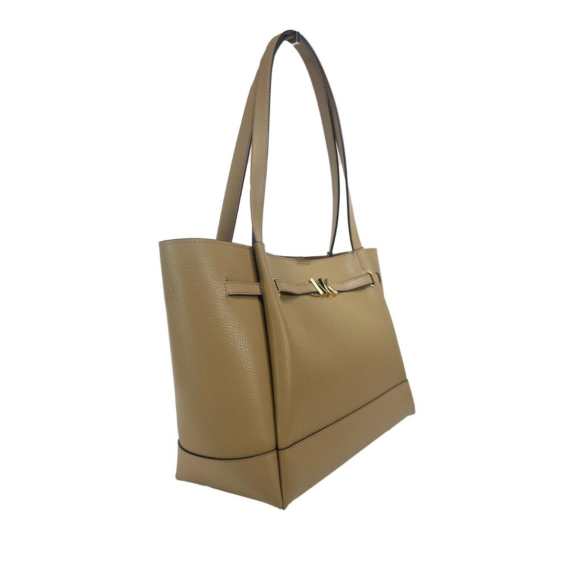 Michael Kors Reed Large Camel Leather Belted Tote Shoulder Bag Purse