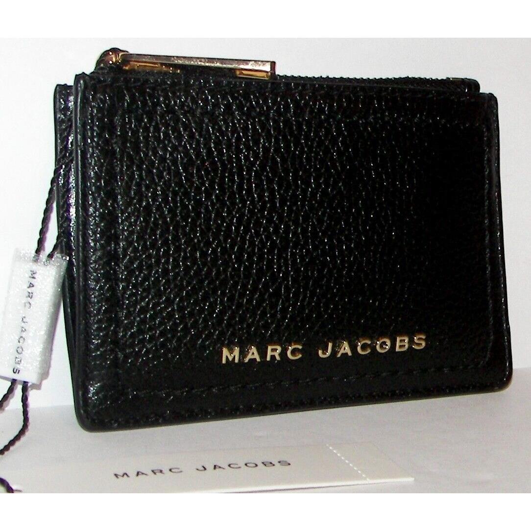 Marc Jacobs Black Leather Clutch Purse Wristlet