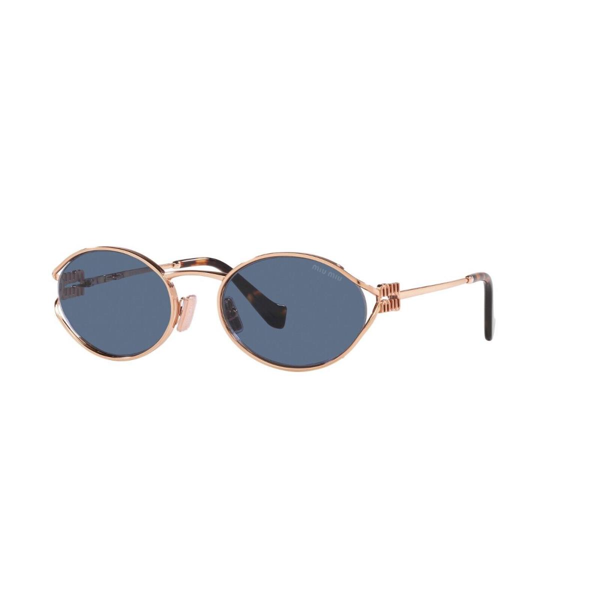 Miu Miu Smu 52YS Rose Gold/dark Blue ZVF-1V1 Sunglasses