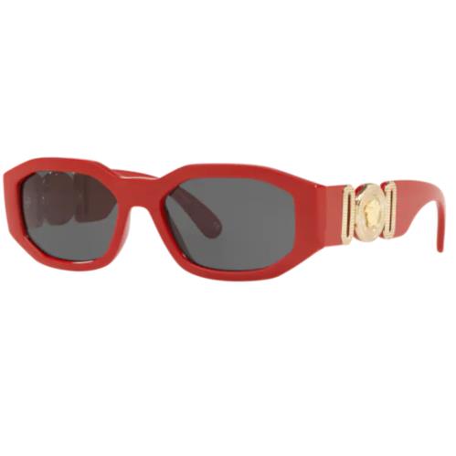 Versace Sunglasses VE4361 533087 53mm Red / Grey Lens 53-18-140 - RED, Frame: Red