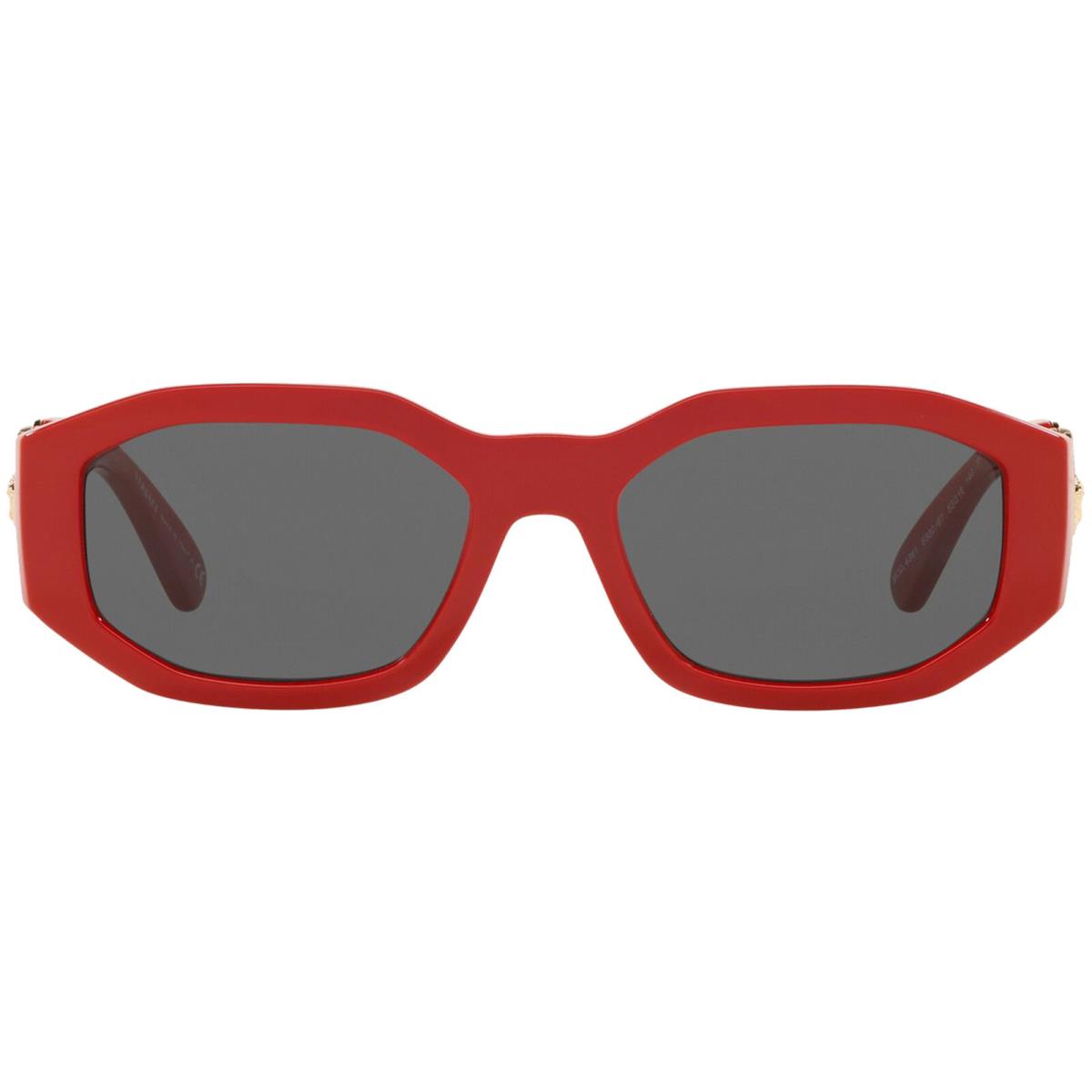 Versace Medusa Biggie Women`s Red Geometric Sunglasses - VE4361 533087 - Italy - Frame: Red, Lens: Gray