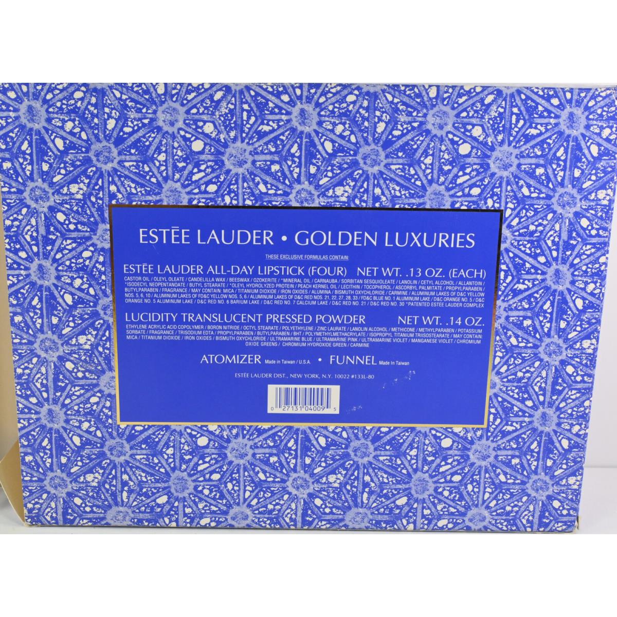 Estee Lauder Golden Luxuries Gift Set Lipstick Powder Ships Free