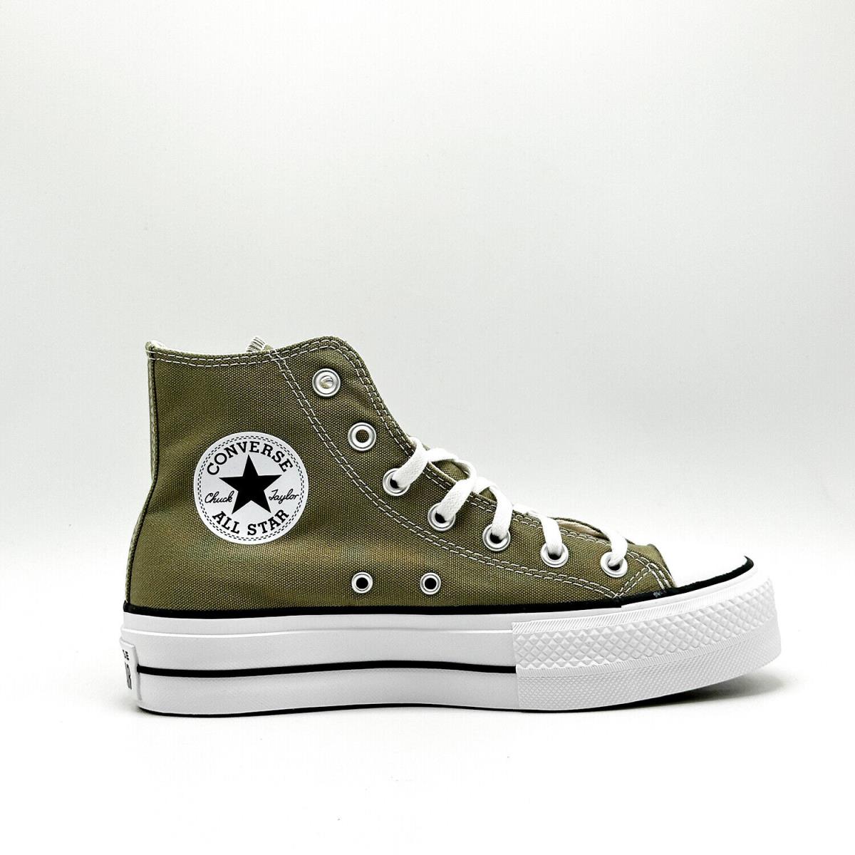 Women Converse Chuck Taylor All Star Lift HI Platform Mossy Sloth A07571F