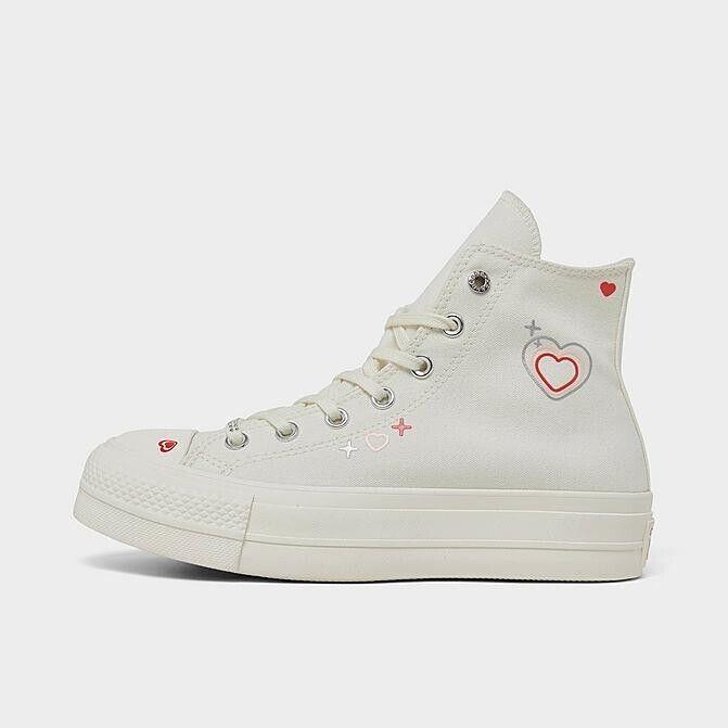 Converse Chuck Taylor All Star Lift Platform Y2K Heart Womens Casual Shoes 7.5