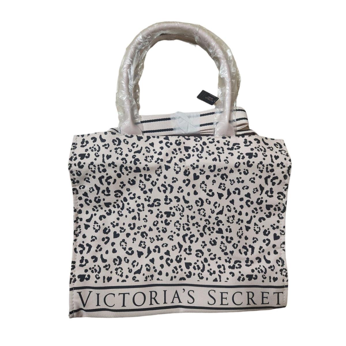 Victoria`s Secret VS Logo Pink Leopard Canvas Signature Tote Bag