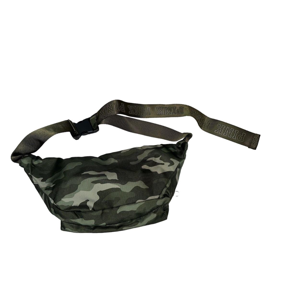 Victoria`s Secret Pink Oversized Belt Bag Fanny Pack Color Camo Green