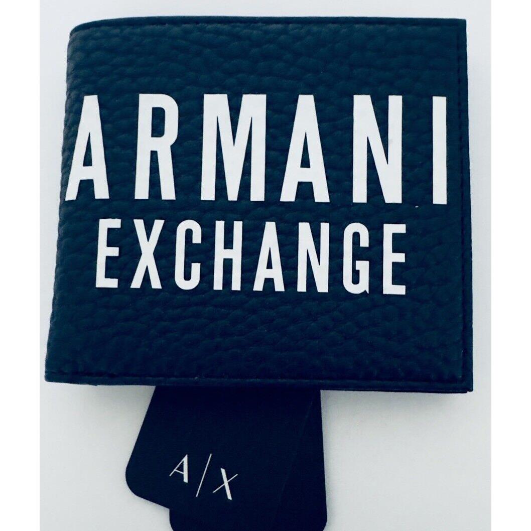 Armani Exchange Mens Print Logo Leather Wallet