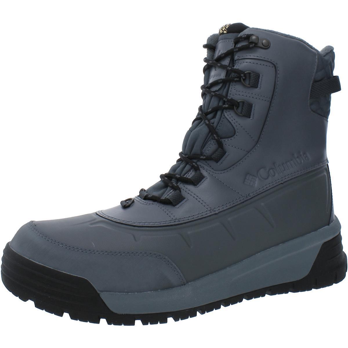 Columbia Mens Bugaboot Celsius Leather Ankle Winter Snow Boots Shoes Bhfo 1621 - Graphite/Black