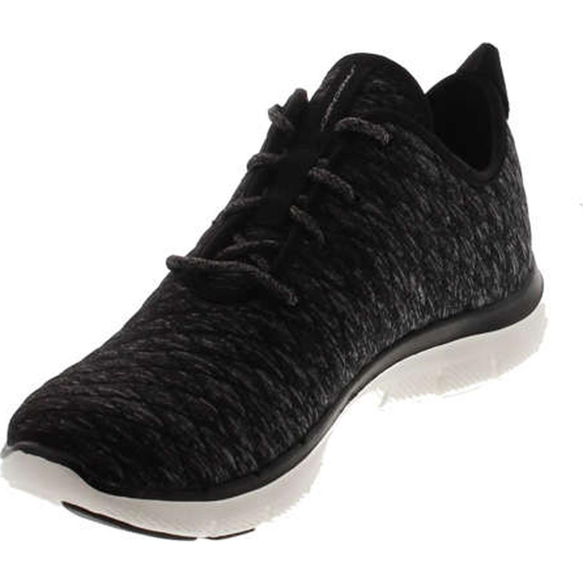 Skechers Flex Appeal 2.0 First Impressions Women Round Toe Synthetic Sneakers - Black/White