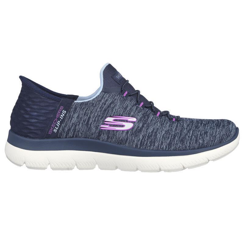 Womens Skechers Slip-ins: Summits-dazzling Haze Navy Purple Fabric - Blue