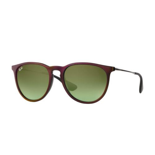 Ray-ban RB4171 Erika Classic Sunglasses Black Silver/ Brown Gradient 54mm - Frame: Black & Silver, Lens: Brown
