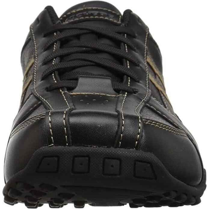 Skechers Men s Citywalk Malton Memory Foam Leather Shoes 64455 Black Size 9