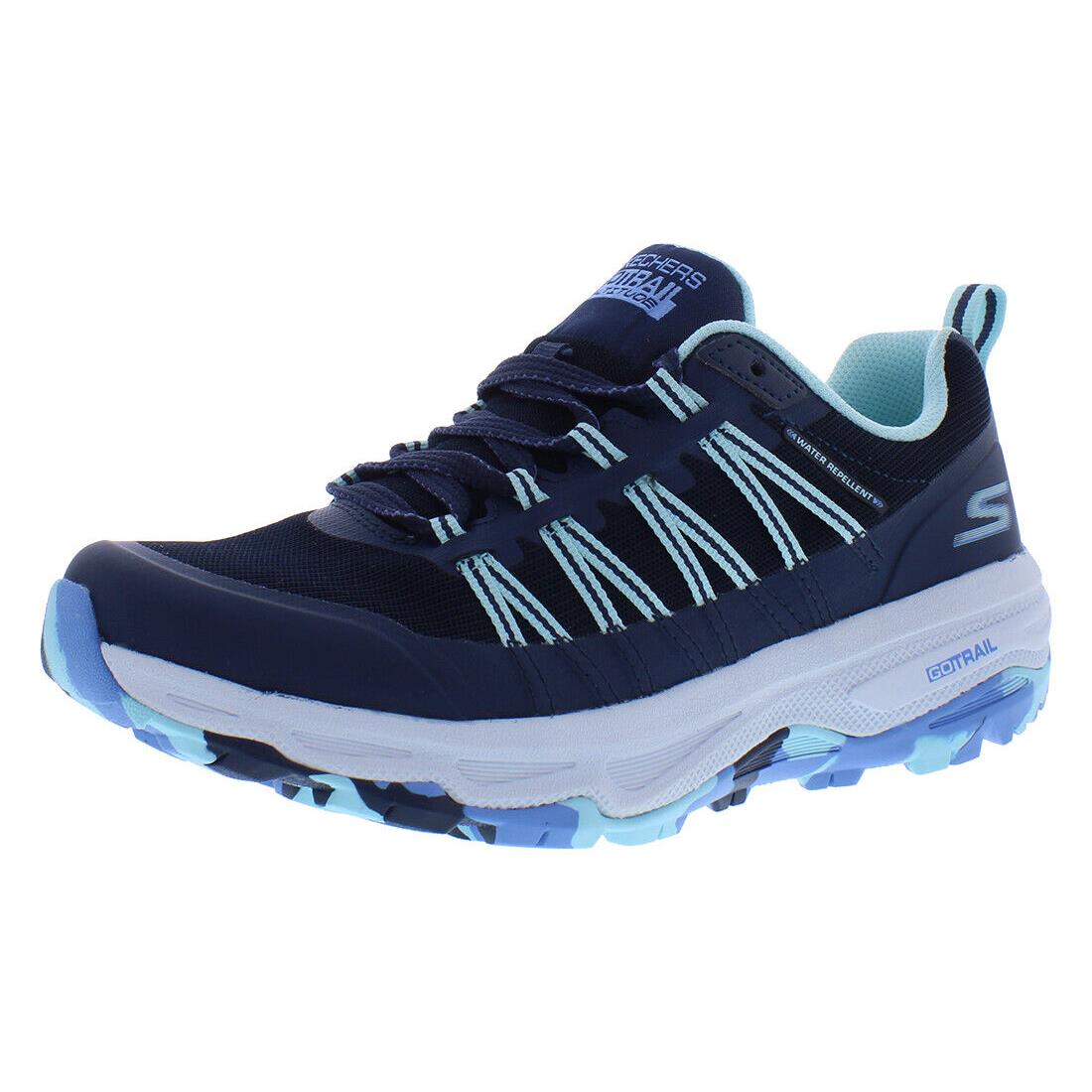 Skechers Go Run Trail Altitude Reaction Womens Shoes Size 5.5 Color: Navy/aqua - Navy/Aqua, Main: Blue