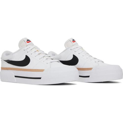 Nike Court Legacy Lift White Hemp Wmns DM7590-100 Multiple Sizes - White/Hemp/Team Orange/Black