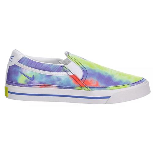 Nike Court Legacy Slip On Women`s Shoes Sneakers Casual Fashion - Multi Color/Sapphire/White (Tie Dye)