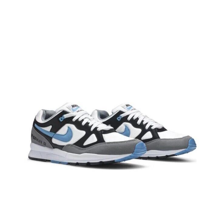 Men Nike Air Span II Athletic Shoes Black/dust/white/laser Blue AH8047-001 - Black/Dust/White/Laser Blue