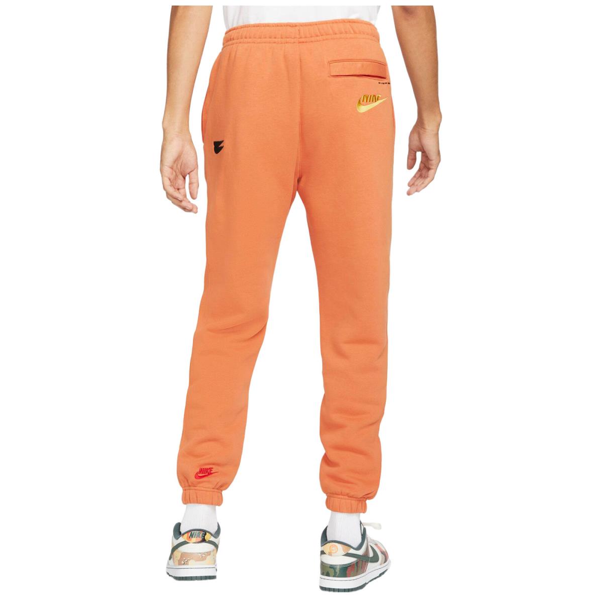 Men`s Nike Hot Curry/habanero Sportswear Essentials Fleece Pants DM6871 808