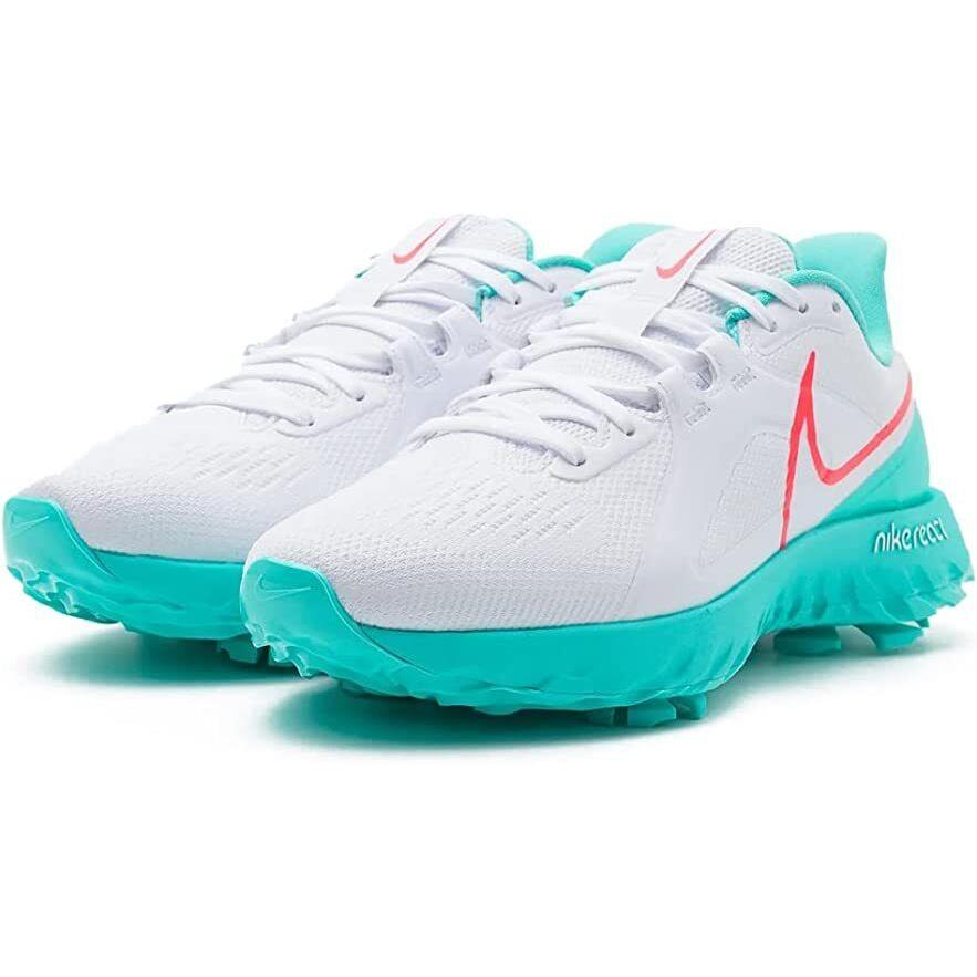 Nike React Infinity Pro Golf White Teal CT6621-177 US Wmns`s sz 7.5 Wide - teal white