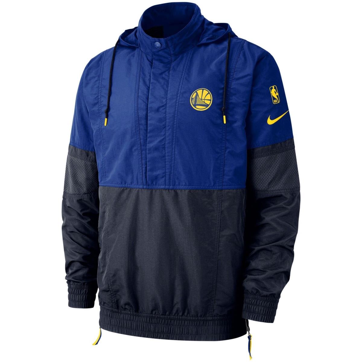 AH4333-495 Mens Nike Nba Golden State Warriors Hooded Pullover Jacket