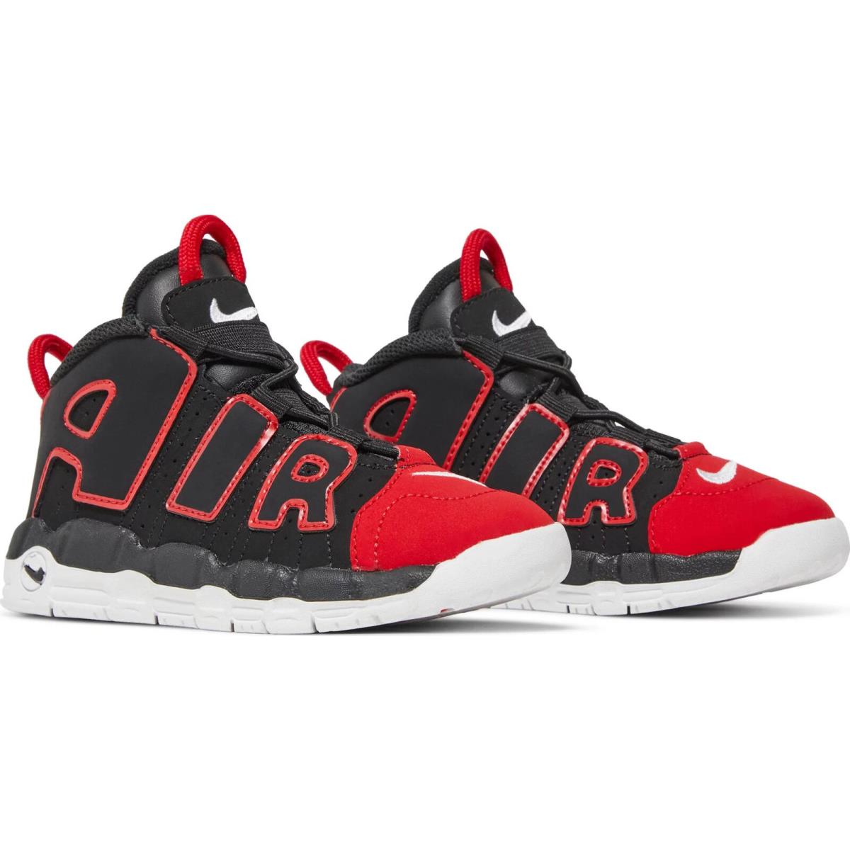 FB1345-001 Toddlers Nike Air More Uptempo 96 `red Toe TD ` - Black/University Red/White