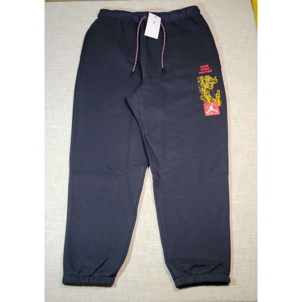 Nike Jordan Jogger Pants XL 2XL 3XL Men Black Red Mountainside Fleece Essentials