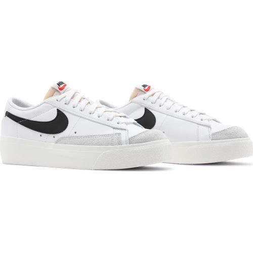 Nike Blazer Low Platform White Black Wmns DJ0292-101 Multiple Sizes - White/Sail/Team Orange/Black