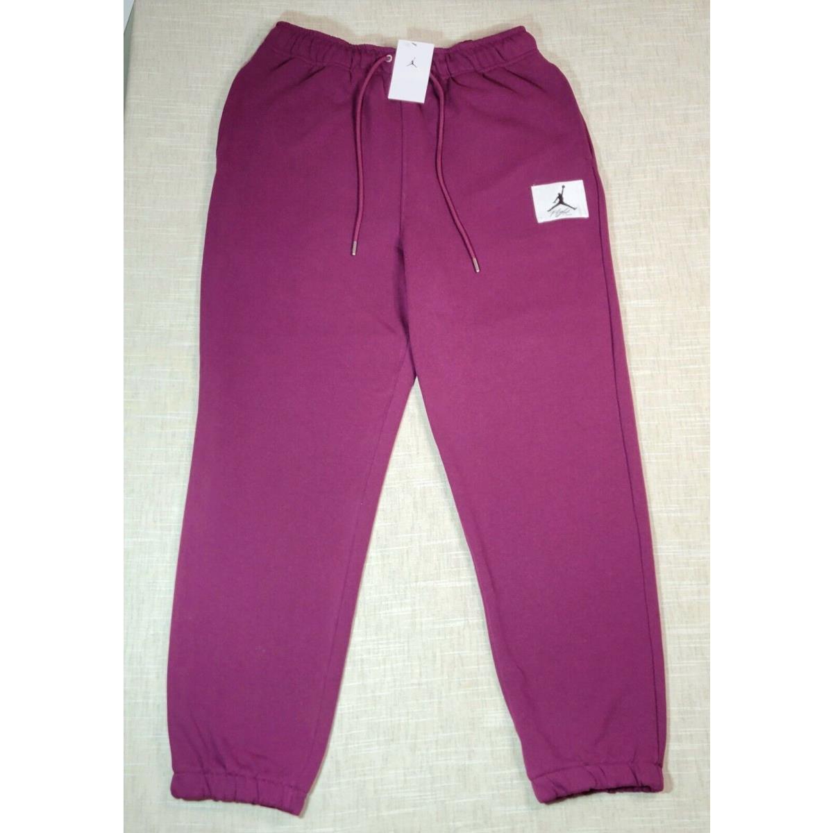 Nike Mens Air Jordan Flight Statement Fleece Jogger Pants Maroon Large XL 2XL