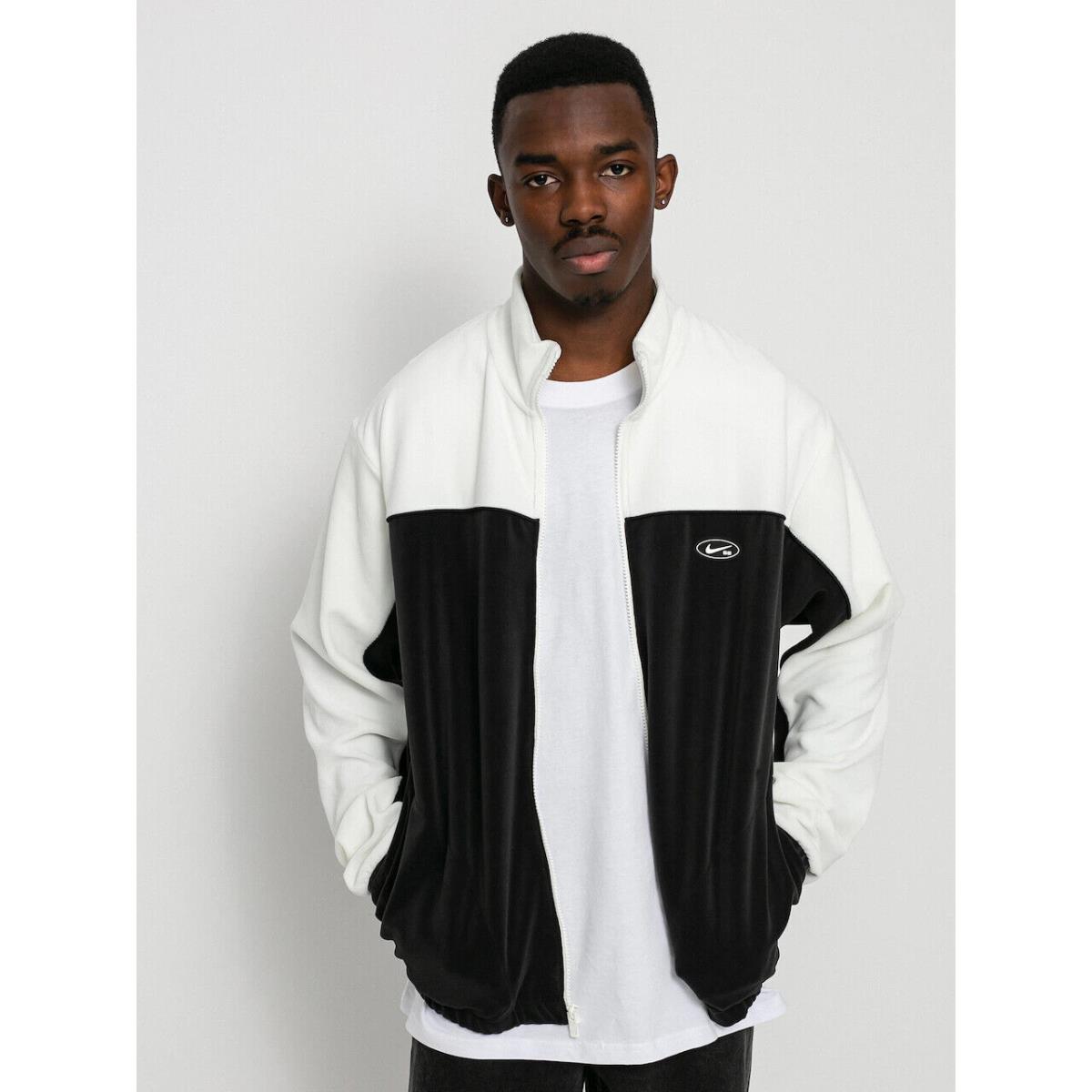 Nike SB Velour Track Jacket Blk/ Sail DD0573-010 - - Sizes M-2XL