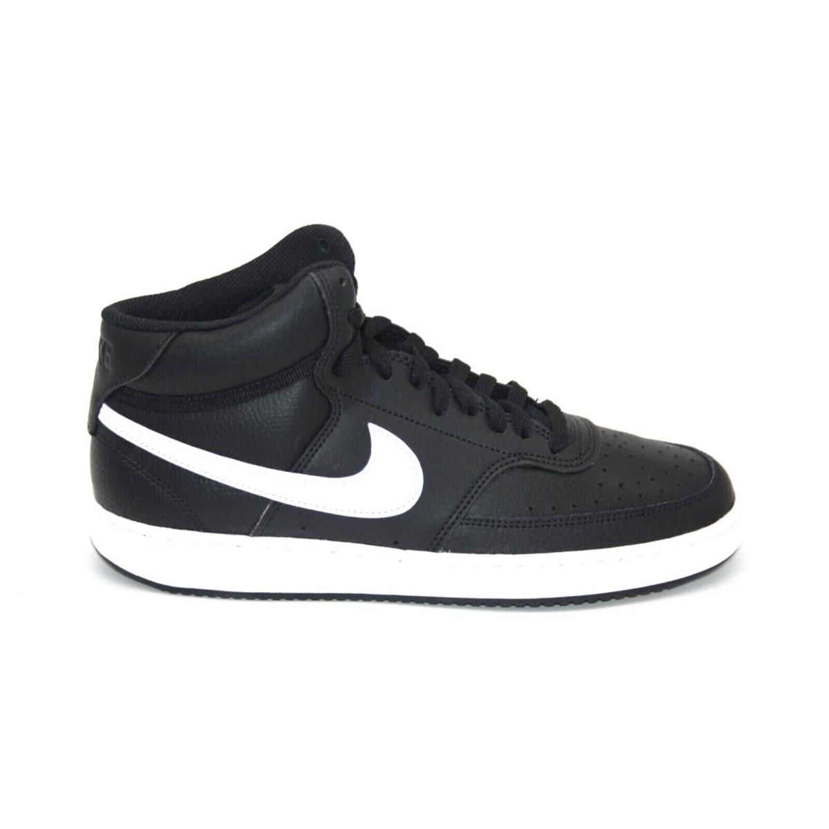 Mens Shoe Nike Court Vision Next Nature Men`s Mid-top CD5466-001 Black/white - BLACK/WHITE