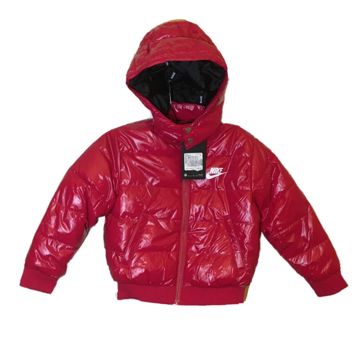 Nike Toddler Hooded Quilted Puffer Jacket Rush Pink Sz 2T 3T 4T RT