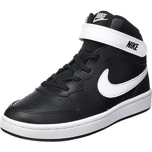 Little Kid`s Nike Court Borough Mid 2 Black/white CD7783 010 - Black