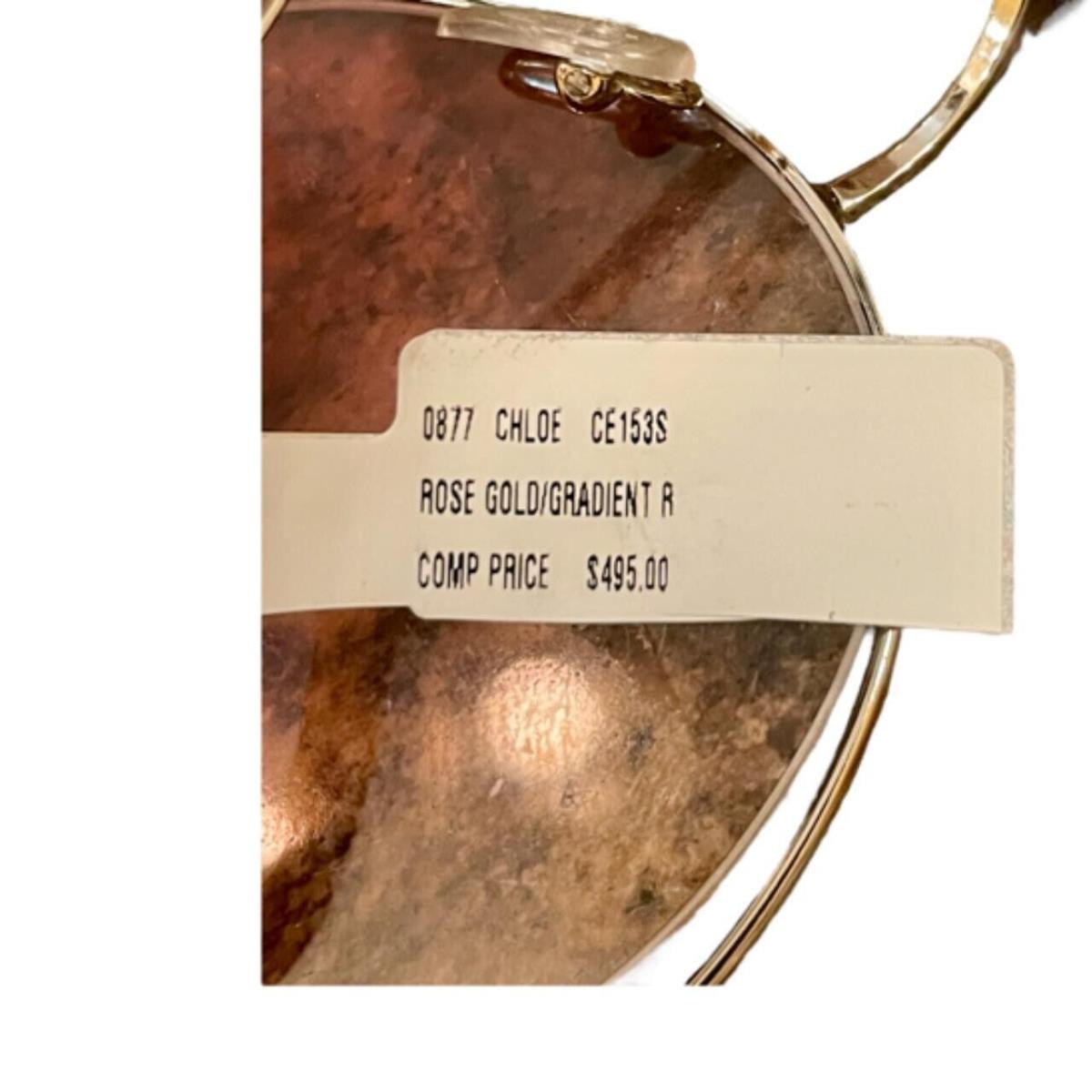 Chloé Chole Designer Sunglasses Rose Gold Gradient /oversize Round Style