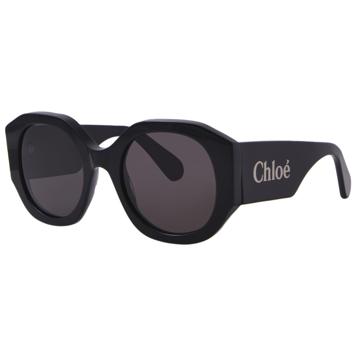 Chloe CH0234S 001 Sunglasses Women`s Black/grey Round Shape 53mm