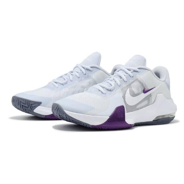 Nike Air Max Impact 4 White Purple Mens Size 9 Basketball Shoes DM1124 010 - White/Grey/Purple