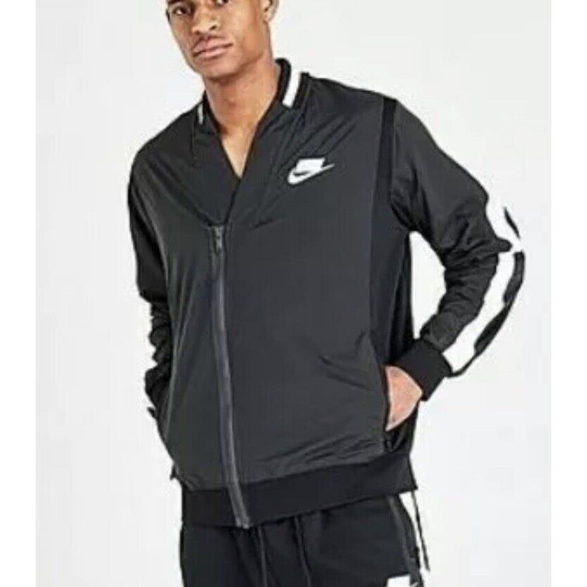 Nike Sportwear Men`s Large Zip Jacket Blk/wht Style CJ5044-060 120