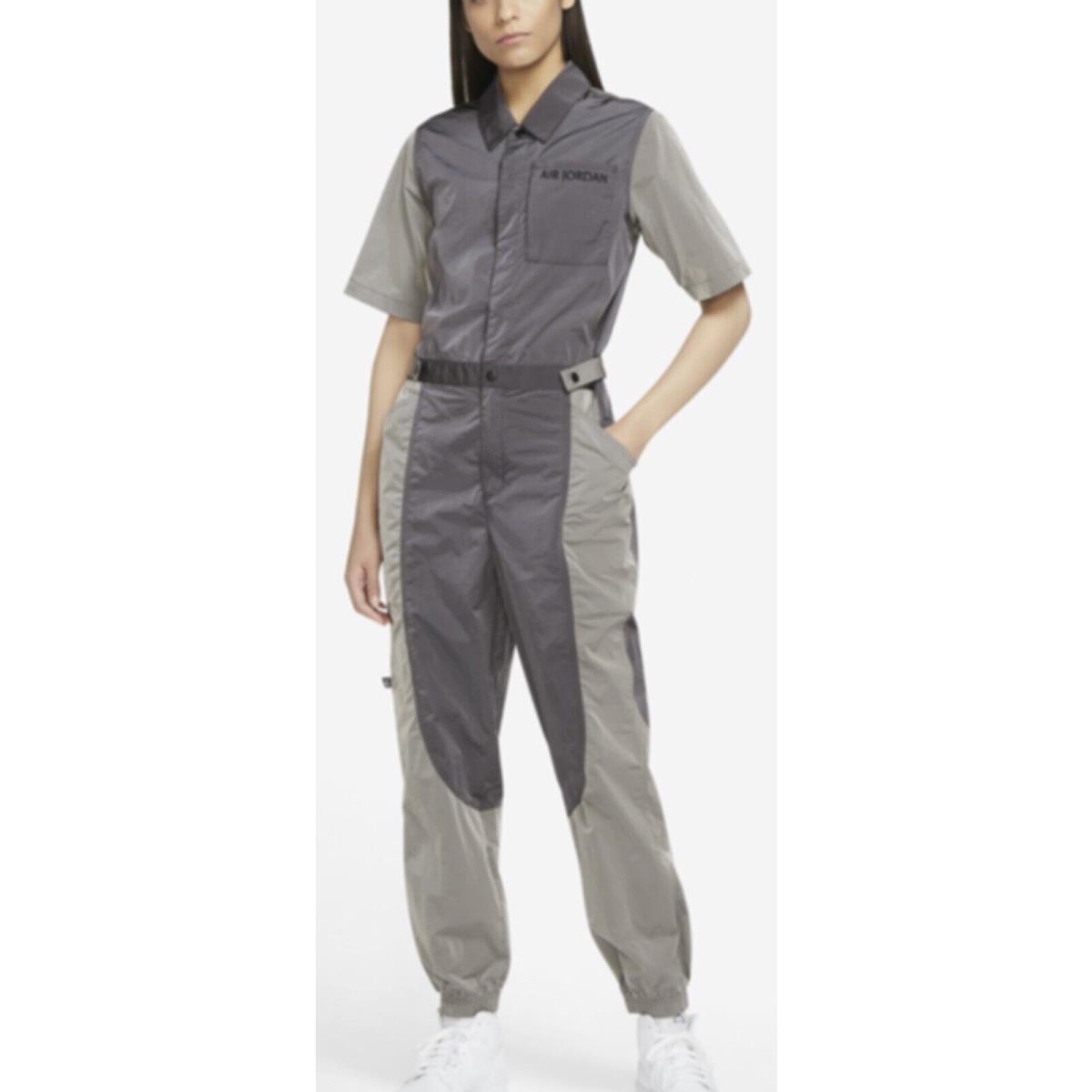 Women`s Large Nike Jordan Essentials Flight Suit Jumpsuit DD7063 Gray