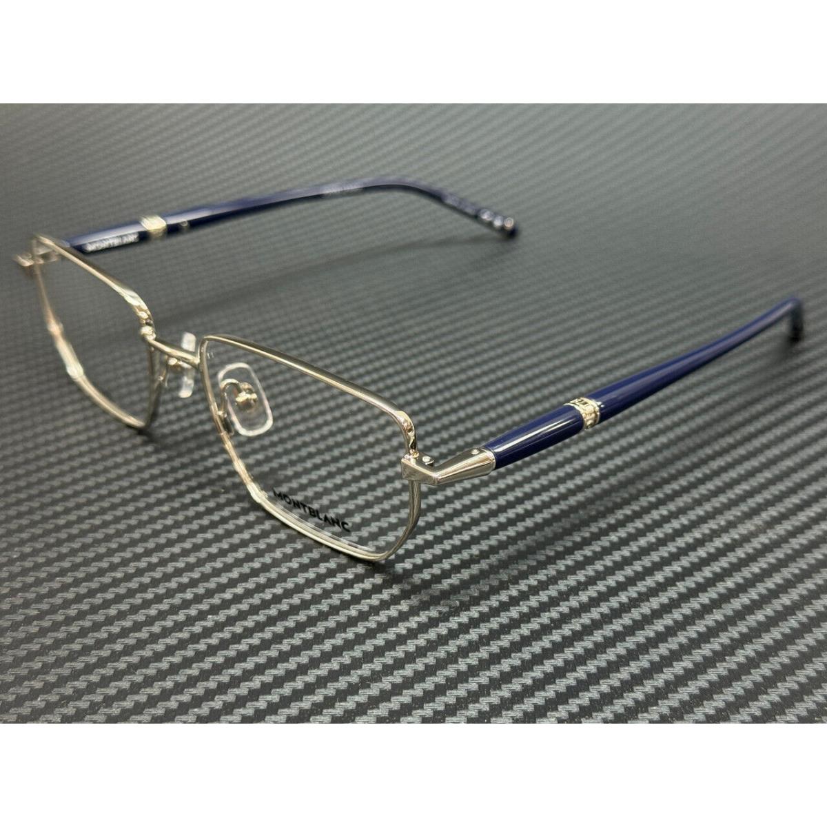 Montblanc Mont Blanc MB0347O 005 Silver Blue Men`s Extra Large 54 mm Eyeglasses