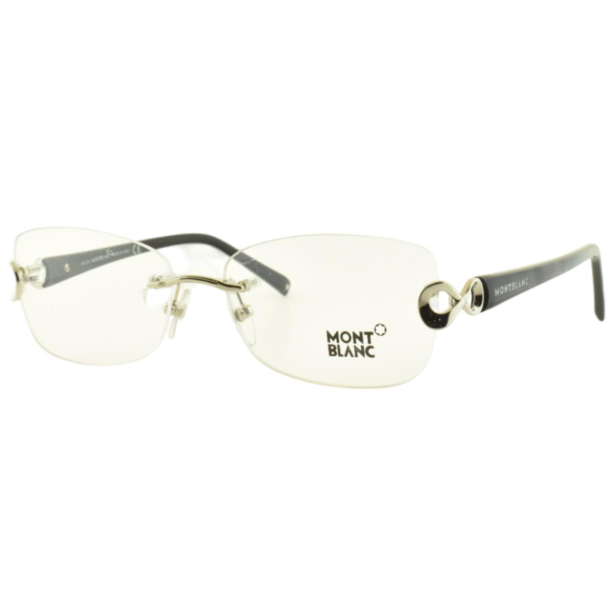 Montblanc MB 436 016 Silver Rectangle Rimless Womens Optical Frame