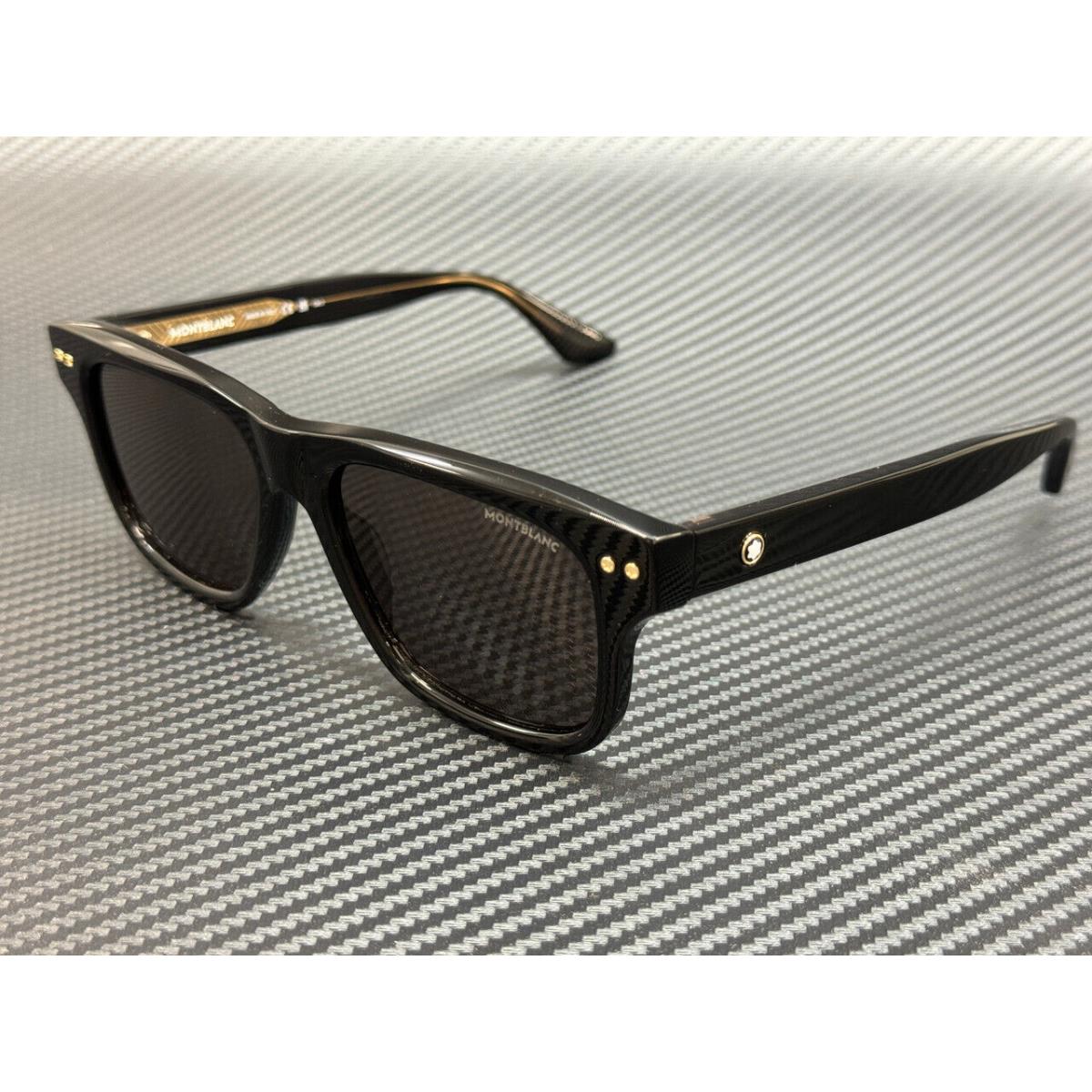 Montblanc Mont Blanc MB0319S 001 Black Grey Men`s Extra Large 55 mm Sunglasses