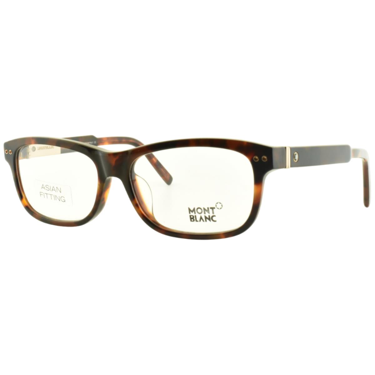 Montblanc MB0618 005 Dark Havana Rectangle Full Rim Unisex Optical Frame